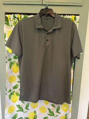 Men's Gray Performance Polo Shirt - Unbranded